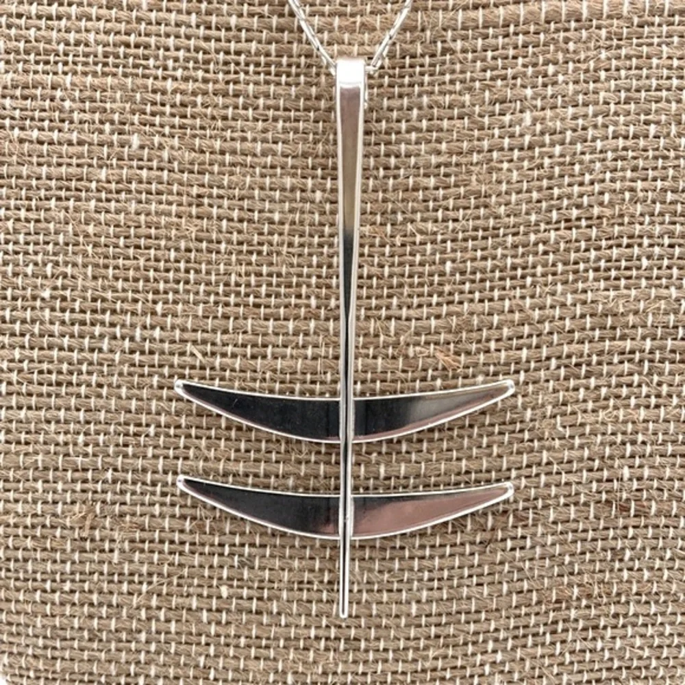Vintage Erling Christoffersen Anchor Pendant with Chain